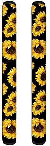 Showudesigns Sunflower Refrigerator Door Handle Covers Anti-Slip Kitchen Appliance Handles Decor Protector for Home and Office Use