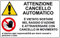 Cartello segnaletica CANCELLO AUTOMATICO in alluminio 200x300 mm