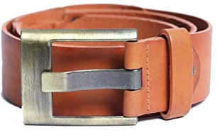 Cipo & Baxx Herren Ledergürtel Echt Leder Belt Gürtel Leather C-2163 Orange 85cm