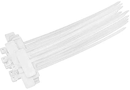 Logilink Kabelbinder mit Beschriftungsfeld 100 Stk.100 x 2,5mm Zugfest bis 8kg weiß