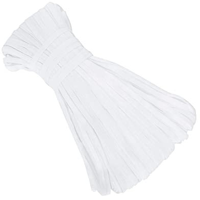 EUROXANTY Goma Elástica Costura | Goma de Coser para Máquina | Goma Costura | Cordón Elástico de Costura | Cintas Elásticas | Banda Elástica | (Blanco, 8mm x 4 m)