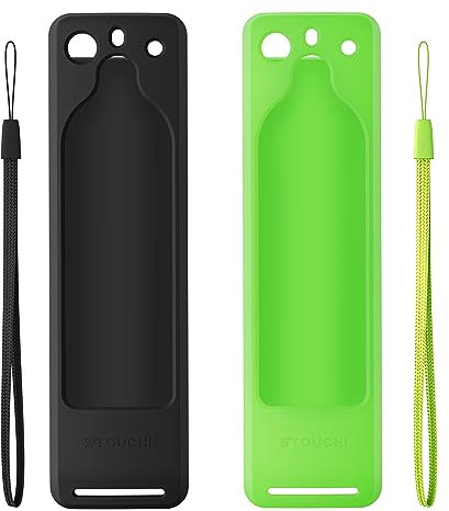 [2 Pack] Stouchi Silikonhülle für TV-Stick (3.Gen/4K), Sprachfernbedienung, Schutzhülle, rutschfeste, stoßfeste Fernbedienungsabdeckung, kompatibel mit Fernbedienung der 3.Gen (Grün&Schwarz)