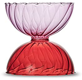 ByOn Carameli M Schale in der Farbe: Rot, aus Glas hergestellt, Maße: Durchmesser: 16 x 17 cm, 5263927614