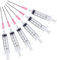 6PCS 5ML/CC Ink Filling Plastic Syringe with Bluent Stainless Needle Tip for Fountain Pen, Printer