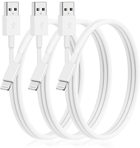 Paquete de 3 para [Apple MFi Certified] Cable de carga de iPhone 1M-Lightning a cable USB Cable - Cables de cargador USB de iPhone de 1 M para Appe iPhone 14 13 12 Xs Max XR X 8 7 6 5 Plus