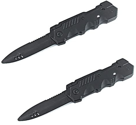 2pcs Einziehbares Gefälschtes Messer Trickmesser Zaubermesser Scherzmesser Theatermesser Verschwindende Klinge Zaubertrick Fake Messer Plastik Spielzeug Dolch für Kinder Erwachsene zaubertrick Prop