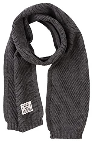 Pesaat Winter Schal Baby Kinder Strickschal 100% Baumwolle Warmes Halstuch Mädchen Jungen Weicher Schön Schals (Dunkelgrau)
