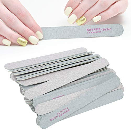 Lima per unghie, lime per unghie in gel, Lima Unghie Lavabile, 50 pezzi Lime per unghie Lime per lucidatura per unghie a doppia faccia grana 180/240 per salone di bellezza domestico