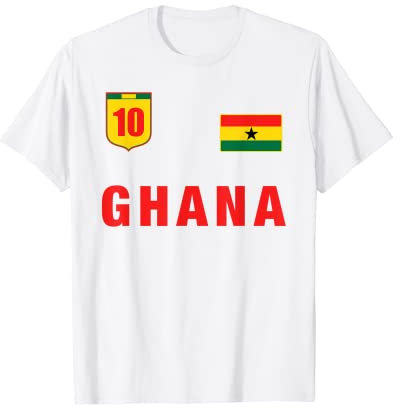 Ghana Fussball Team Fan Trikot Weiß Ghana Outfit Design T-Shirt