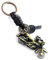 CUSTOMprivé Porte clef moto harley Motard Biker Triker vintage cuir/laiton - Avec étui pochon cadeau.