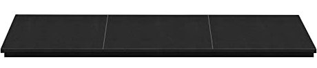 Adam Honed Black Granite Stone Fireplace Hearth, 54 Inch