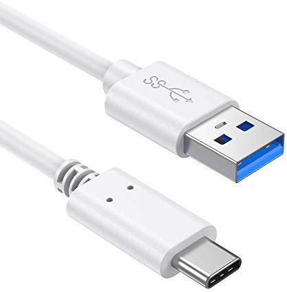 Slabo Cavo di Ricarica USB Type C Tipo C per Samsung Galaxy A13 | A23 | A33 | A53 5G | M23 5G | M33 5G | S22 | S22 Ultra | S22+ | S22 Plus Cavo di sincronizzazione di Collegamento Cavo Dati - Bianco