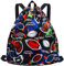 RHCPFOVR Rucksack mit Kordelzug für Kinder – Einhorn-Taschen für Mädchen, Fitnessstudio, Tanz, Strand, Schwimmen, Reisetasche mit zwei Wasserflaschenhaltern, fußball, Reiserucksäcke