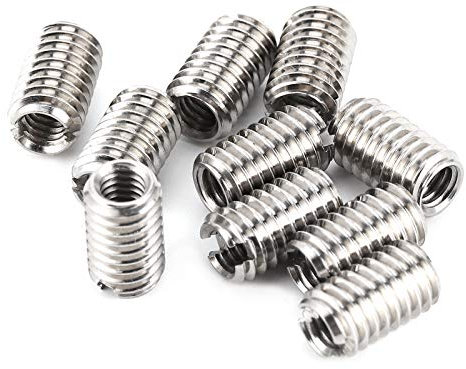 10 Stücke Gewindeeinsatz Reduziermutter,M4*0.7 -M6*1 15mm Grobe M2-M16 Innengewinde und M4- M20 Außengewinde 4-30mm Edelstahl Reparatur Einsatzmutter Gewindemuttern Umbausatz