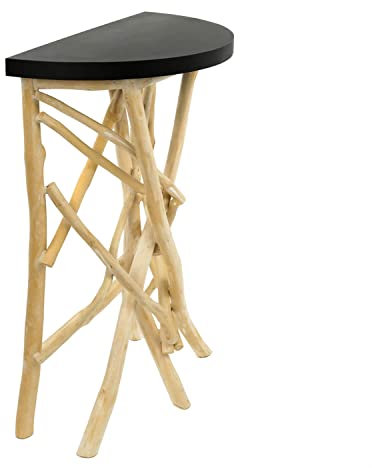 Licht-Erlebnisse Nachttisch Beistelltisch Treibholz 82 cm hoch wohnlich MOK Holz Ablage Wohnzimmer Schlafzimmer Flur Möbel