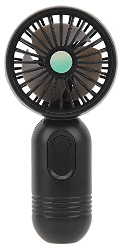 Haofy Tragbarer USB-Ventilator, Wiederaufladbarer, Geräuscharmer, 3-fach Einstellbarer Mini-Handventilator für das Büro (Schwarz)