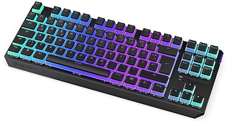 ENDORFY Thock TKL Wireless DE Kailh Box Brown Pudding, Abnehmbares Kabel, Bluetooth und 2.4 GHz Wireless, Pudding PBT Double-Shot Keycaps, Hot-Swap Funktion, Deutsches Layout QWERTZ | EY5D016