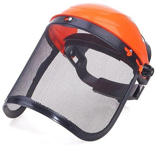 Luxylei Chapeau De Casque De Sécurité pour Coupe Gazon De Jardin en Acier Inoxydable, avec Masque De Protection Intégral en Maille pour Débroussailleuse, Protection Forestière