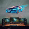 tjapalo® vz47 Wandtattoo Gamer mit Namen gaming Bild Auto Wandtattoo Auto Kinderzimmer gaming wandtattoo jugendzimmer jungs Wandbild autos, Größen Name: B58xH22cm