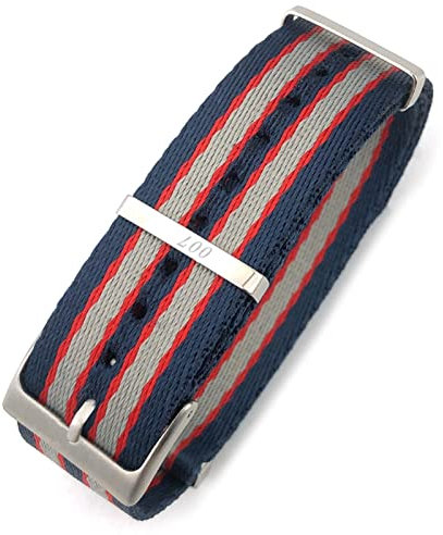 BANDKIT Nato-Uhrenarmband aus Nylon, 20 mm, 21 mm, speziell für Omega-Uhr, Seamaster 007, Commander James Bond, 21 mm, Achat
