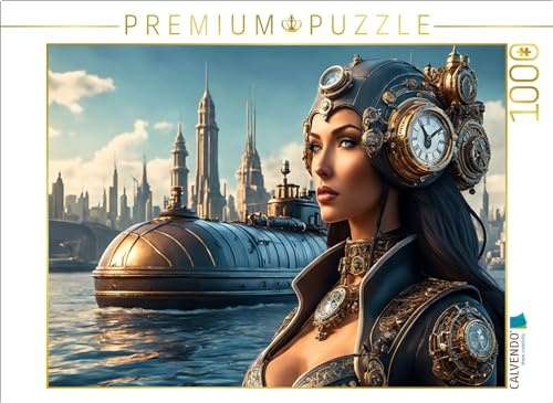 Puzzle · U-Boot-Kommandantin in Uniform | Steampunk · Mensch und Maschine · 1000 Teile · Lege-Größe 64 × 48 cm · CALVENDO Puzzle