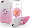 MOBISTAR® Bling Glitter Case for iPhone 7 Plus / 8 Plus 5.5'' - Sparkly Slim with 360° Ring Holder Kickstand Support Magnetic Car Mount Protective Cover (Pink)