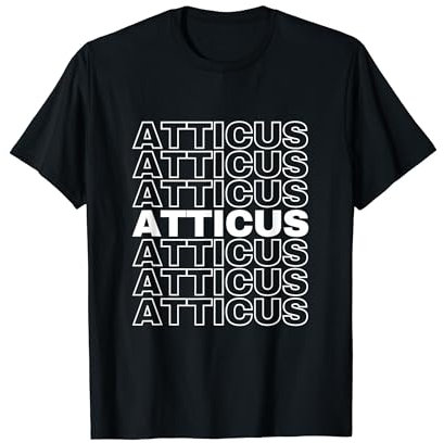 I Love Atticus Retro-Muster, personalisierbar T-Shirt