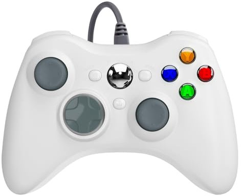 Wired Controller for Xbox Series X & S, Xbox One,Gamepad for PC Windows 7/8/10,Featuring Remappable Buttons, 3.5mm HIFI Headset Jack,Dual Motors,and 6-Axis Gyroscope White