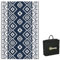Outsunny Reversible Outdoor Rug with Carry Bag, Waterproof Plastic Straw Mat for Garden, Deck, RV, Picnic, Beach, Camping, 182 x 274cm, Dark Blue and White