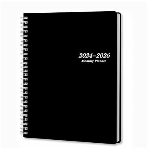 Planer 2024-2026 Monatskalender Planer, 24 Monate von Juli 2024 bis Juni 2026, 18 x 24 cm, mit To-Do-Liste, Gewohnheiten-Tracker, Monatsüberprüfung, Ziele, Zusammenfassung