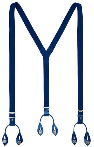 LLOYD Men´s Belts LLOYD-Hosenträger 25 mm uni navy Lederrückenteil und Roll-Clips