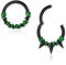 Lantine 2 Stück 16g Septum-Piercing Schwarz Scharnier-Segment-Clicker Daith Piercing Chirurgenstahl Tragus Rook 8mm