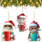 Larfraecy Cat Christmas Decoration 3PCS Christmas Tree Hanging Ornament,Funny Cute Acrylic Cat Christmas Decoration,Christmas Tree Decoration Pendant(Cat)