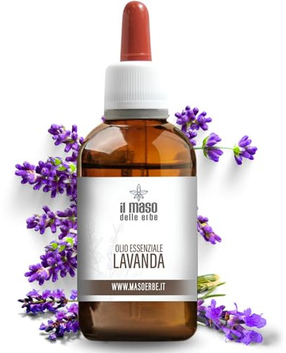 Il Maso delle Erbe - Olio Essenziale Lavanda con Contagocce 10 ml - Puro - Made in Italy e 100% Naturale - Oli Essenziali per Massaggi e Bagni Aromatici