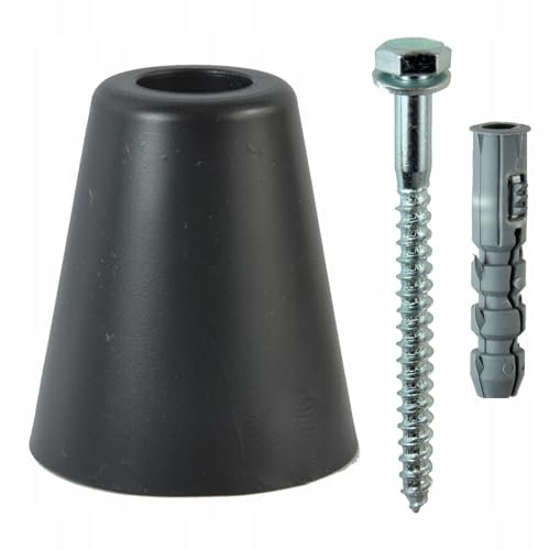 ALSTEN TECH Türstopper 80x70mm aus Gummi Bodenmontage oder Wandmontage Robuster Gummistopper Wetterfester Boden Stopper Torstopper aus Vollgummi der Schutz Gegen Anschlagende Türen, schwarz