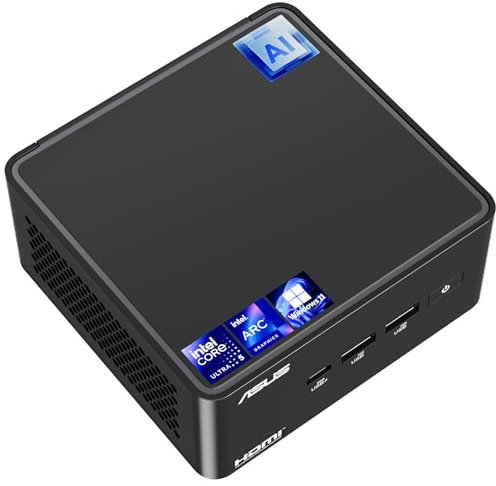 Mini Ordinateur NUC 14 Pro AI, NUC14RVHU5 Intel Core Ultra5-125H (14C/18T, jusqu'à 4,5GHz), GPU Intel Arc, DDR5 5600 32 Go RAM, SSD NVMe 512 Go. 8K, WiFi 6E, BT 5.3, LAN 2,5G, Windows 11 Pro.