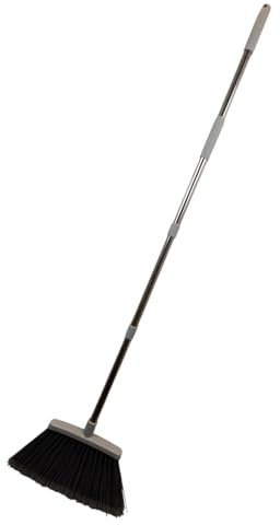 Best House Long Handle Floor Cleaning Broom, Sweeping Brush for Outdoor Indoor Kitchen Lobby Office Sweeping Pet Dog Hair Rough Surface Garages (1Pc)