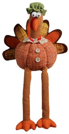 Xijobido Truthahn-Plüschtier, gefülltes Truthahn-Plüschtier - Thanksgiving Kids Truthahn-Plüschspielzeug 9,8 Zoll - Cartoon-Thanksgiving-Heimdekoration, Tier-Plüschtier für Schlafsofa, Couch