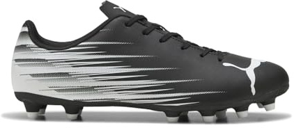 Puma Men's ATTACANTO Firm, Artificial Ground Soccer Cleat, Puma Black-Puma White, 9