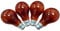 Unibulb Fireglow Red Light Bulbs, 60W, GLS BC B22 Bayonet, 710 Lumens, Dimmable, Pack of 4