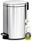 EKO Serene Step Bin, 3L Round Small Bin with Removable Inner Liner for Bedroom & Bathroom, Pedal Bin for Rubbish and Waste, Brushed Stainless Steel