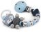 kleinerStorch Kette personalisiert mit Namen für Mädchen & Jungen | VIELE FARBEN | Baby Geschenk zur Geburt & Taufe | Fuchs (blau)