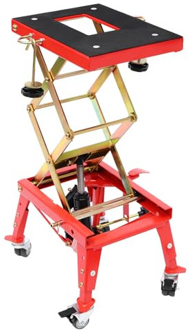 NadineDutol Plataforma elevadora hidráulica para moto, con ruedas, capacidad de carga máxima de 160 kg