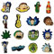 Crocs Kinder Crocs Anstecker Schuhdekoration Croc Jibbitz Charms Clogs Kinder Kawaii Deko Erwachsene, Aufnäher Einhorn Geschenk für Geburtstag Party Favors Schuhe Anstecker (16pcs Rick or Morty)