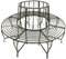 Homvdxl Runde Baumbank aus Metall, 160 cm, 360 ° Outdoor-Sitz für Garten, Terrasse, wetterbeständige Stahlumrandung, dekorative runde Bank