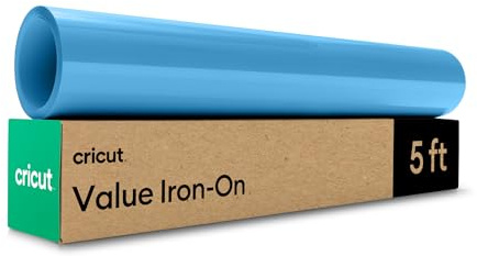 Cricut HTV Heat Transfer Vinyl | 1.5 m | Sky Blue | Iron-On HTV Vinyl for Fabric, Perfect for Custom T-Shirts & DIY Clothing