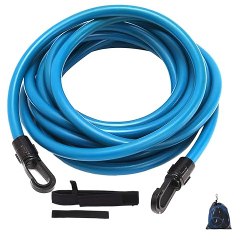 Schwimmwiderstand Schwimmleine, Schwimmgurt Gegenschwimm, Einstellbare Schwimmtrainer, Schwimmgurt mit Tube für Erwachsene und Kinder für Schwimmingpools Widerstandstraining