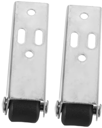 Holztür Stützrollen 2 Stück mit 30mm Lochabstand, Silber | Galvanisiert, Pp Nylon, für Schränke und Zäune im Garten und Hof
