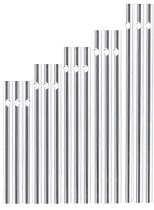 Shirene Windspielröhren,30 Stück DIY-Windspiel-Bastelzubehör mit 5 Verschiedenen Längen aus Aluminium Windspielrohre für Haus,Garten,Terrassendekoration und Basteln