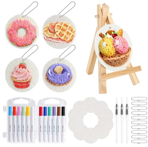 Kit Peinture 3D Magic Puffy Paint Pour Enfants, Kit Créatif 36 Pièces | Magic Puffy Paint,12 Marqueurs Couleurs,10 Mousse Peinture Gonflante,3 Stylos à Eau,Kit Diy Dessin Créatif,Loisirs Créatifs